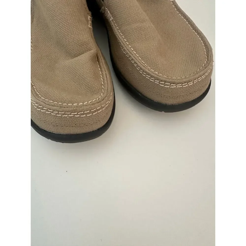 Crocs Men's Walu Canvas Slip-On Loafers Khaki - Size M9